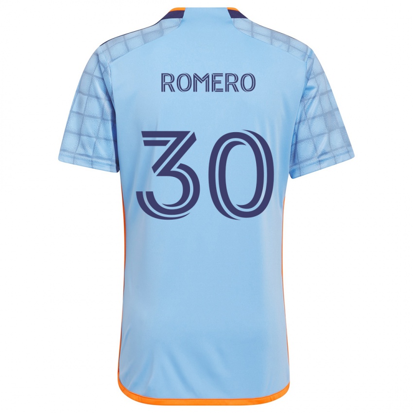 Kinder Tomás Romero #30 Blau Orange Heimtrikot Trikot 2024/25 T-Shirt Österreich