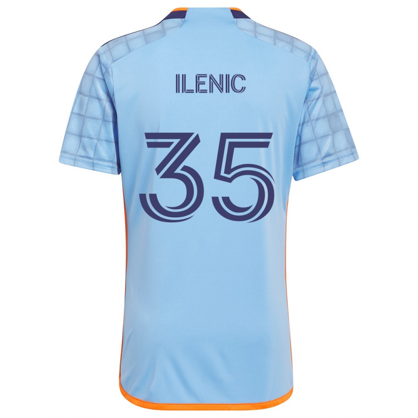 Kinder Mitja Ilenic #35 Blau Orange Heimtrikot Trikot 2024/25 T-Shirt Österreich