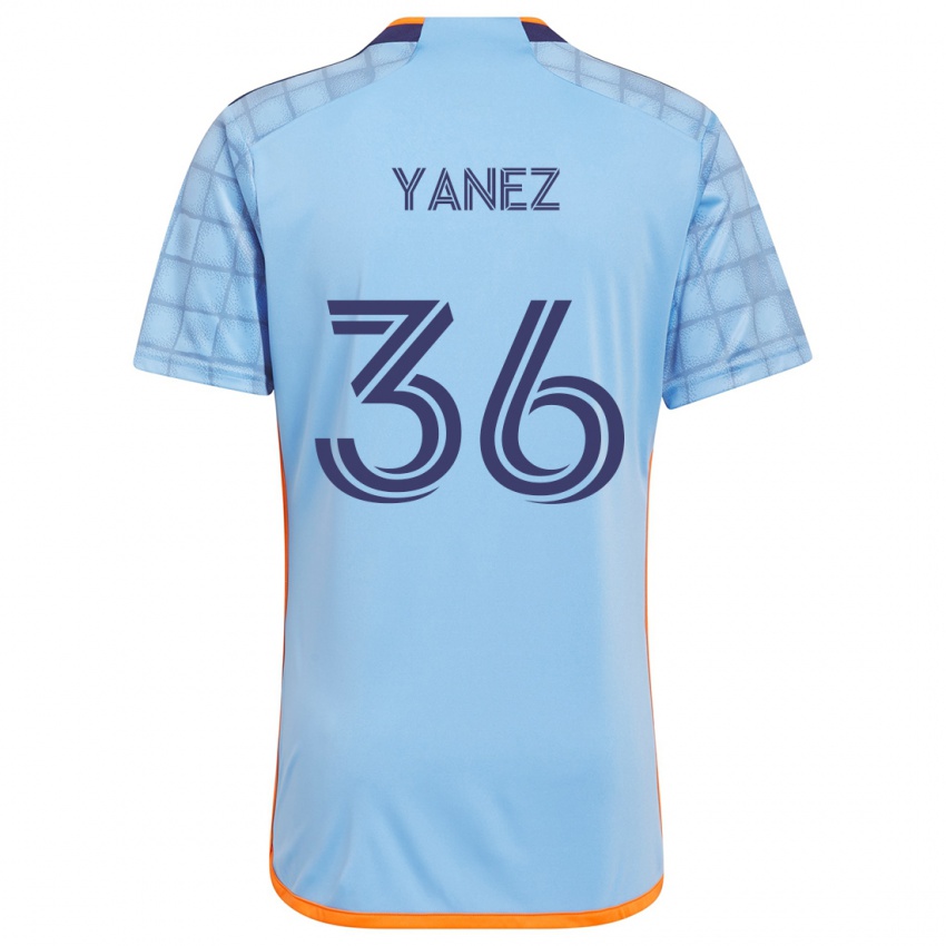 Kinder Zidane Yañez #36 Blau Orange Heimtrikot Trikot 2024/25 T-Shirt Österreich