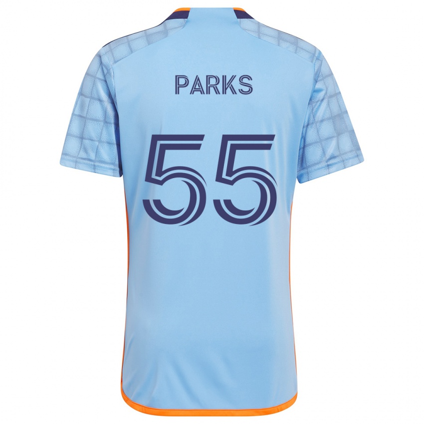 Kinder Keaton Parks #55 Blau Orange Heimtrikot Trikot 2024/25 T-Shirt Österreich