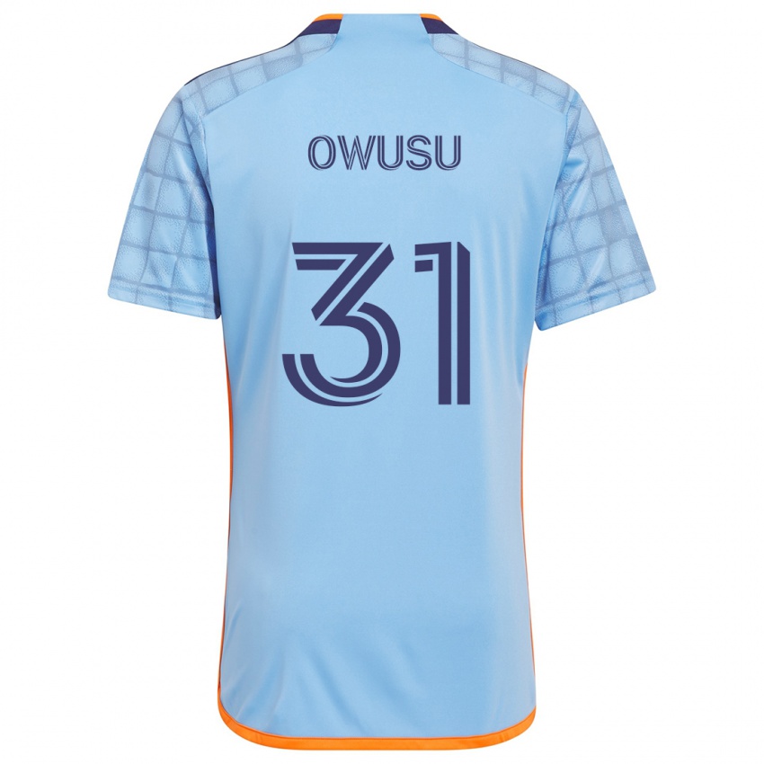 Kinder Samuel Owusu #31 Blau Orange Heimtrikot Trikot 2024/25 T-Shirt Österreich