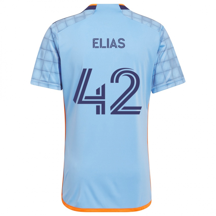 Kinder Piero Elias #42 Blau Orange Heimtrikot Trikot 2024/25 T-Shirt Österreich