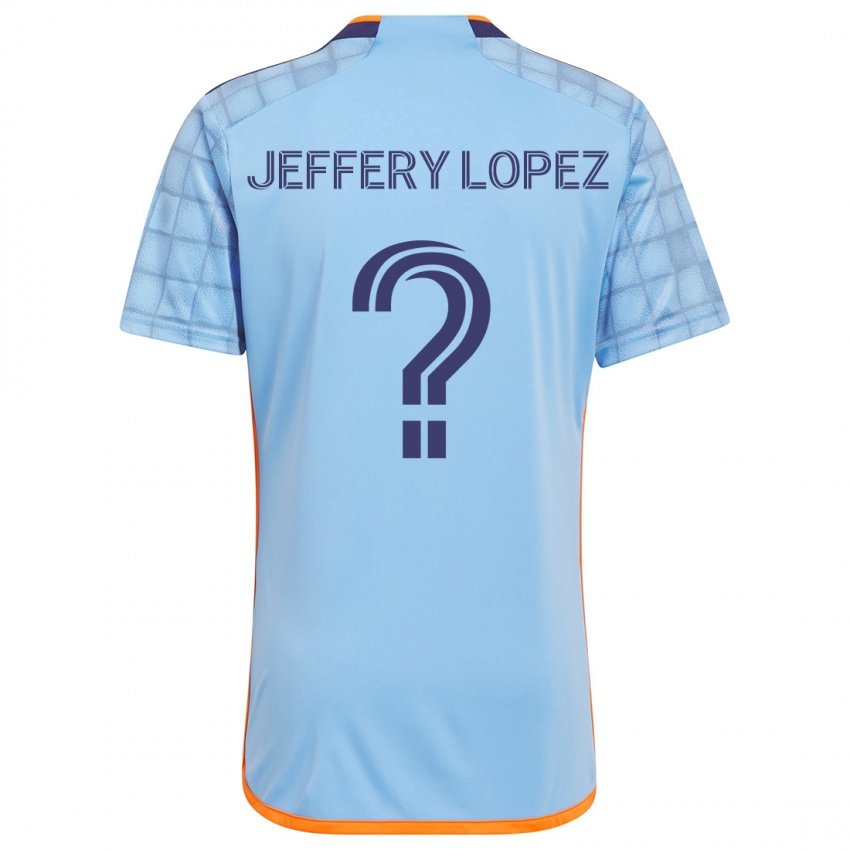 Kinder Jeffery López #0 Blau Orange Heimtrikot Trikot 2024/25 T-Shirt Österreich