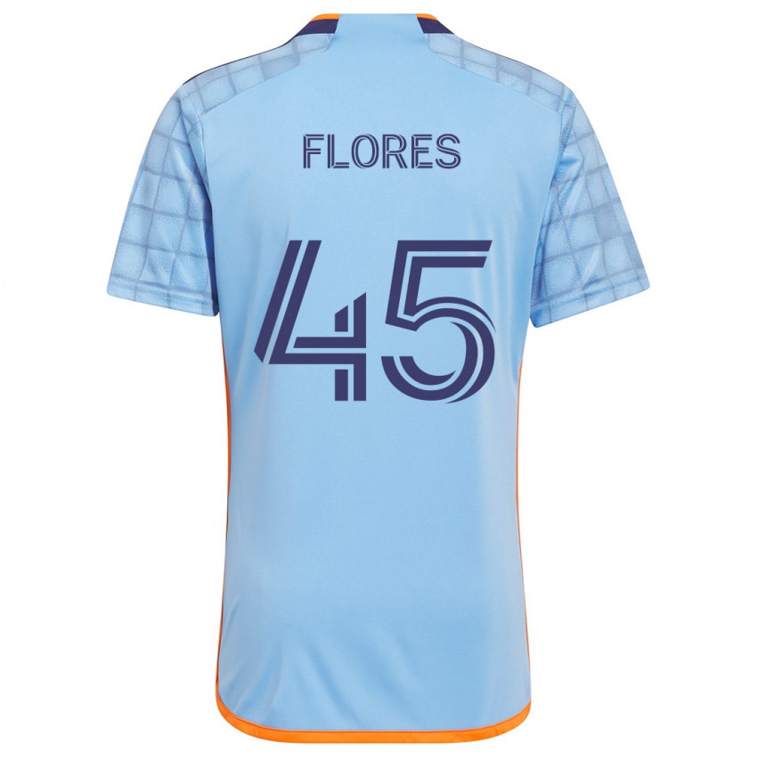 Kinder Brian Flores #45 Blau Orange Heimtrikot Trikot 2024/25 T-Shirt Österreich