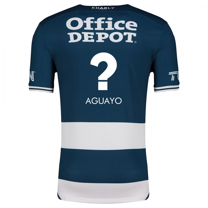 Kinder Sergio Aguayo #0 Blau Weiss Heimtrikot Trikot 2024/25 T-Shirt Österreich