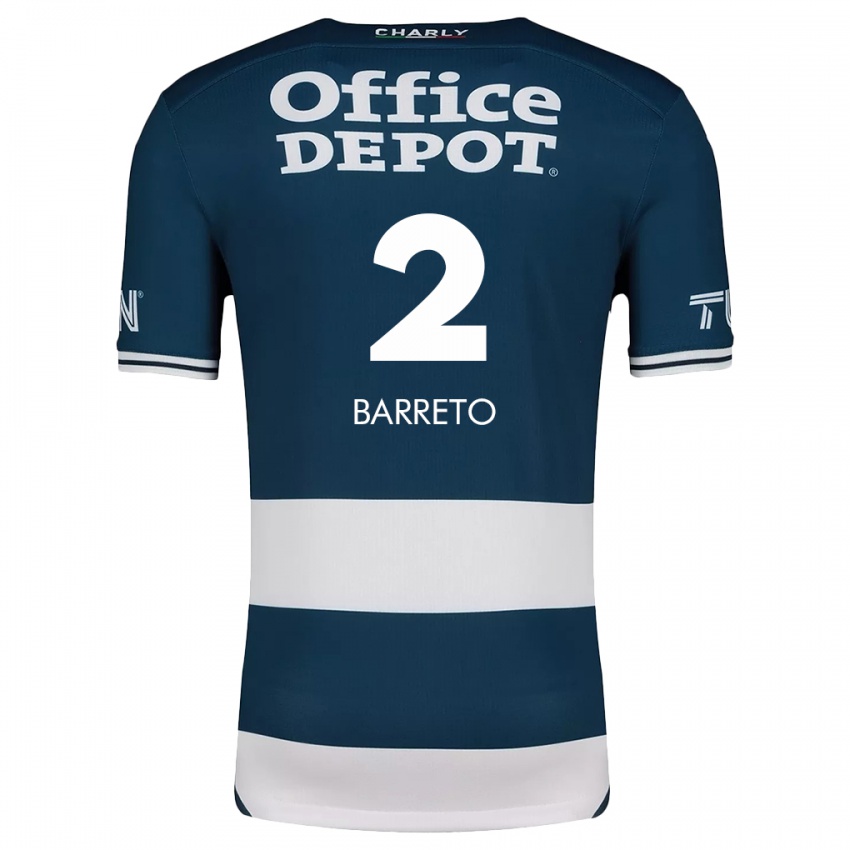 Kinder Sergio Barreto #2 Blau Weiss Heimtrikot Trikot 2024/25 T-Shirt Österreich