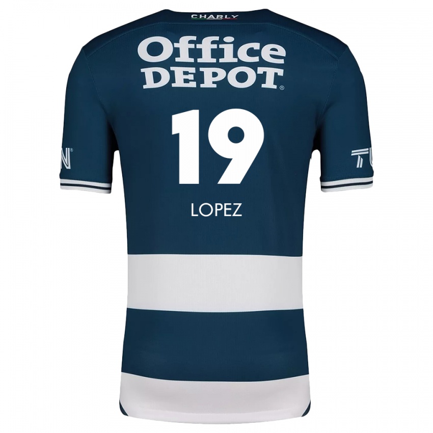 Kinder Javier Eduardo López #19 Blau Weiss Heimtrikot Trikot 2024/25 T-Shirt Österreich