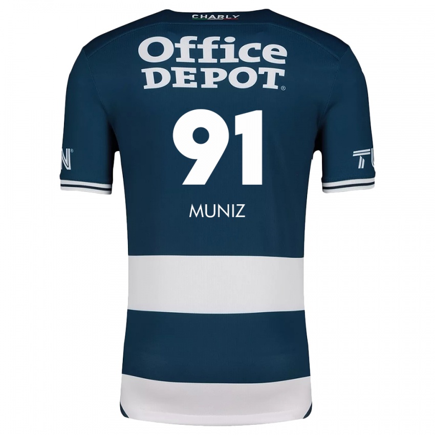 Kinder Brandon Muñiz #91 Blau Weiss Heimtrikot Trikot 2024/25 T-Shirt Österreich