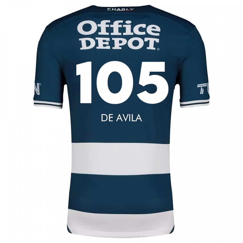 Kinder José De Ávila #105 Blau Weiss Heimtrikot Trikot 2024/25 T-Shirt Österreich