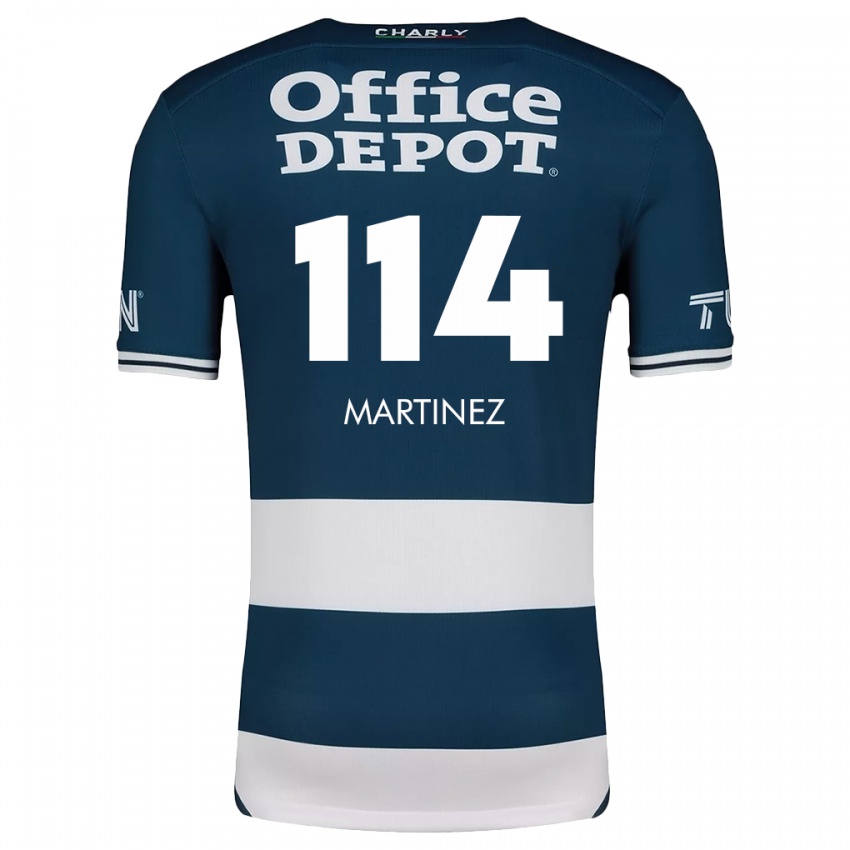 Kinder Jesús Martínez #114 Blau Weiss Heimtrikot Trikot 2024/25 T-Shirt Österreich