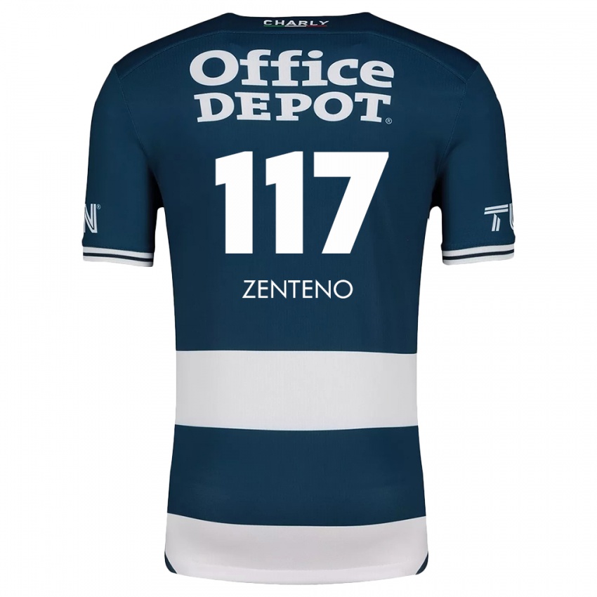 Kinder Gustavo Zenteno #117 Blau Weiss Heimtrikot Trikot 2024/25 T-Shirt Österreich