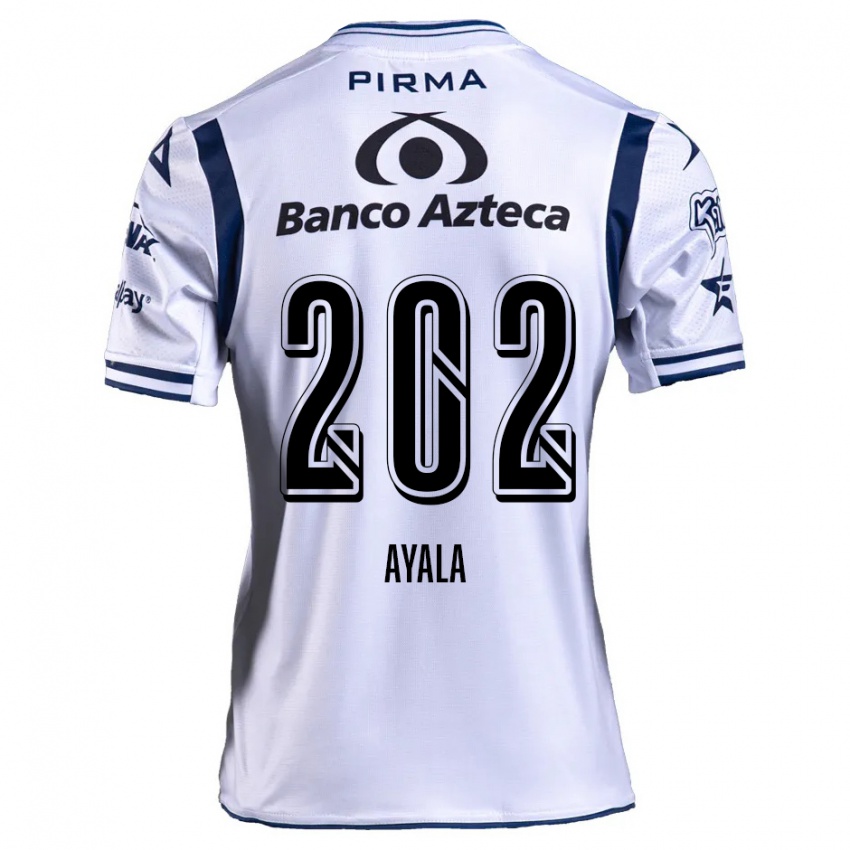 Kinder Diego Ayala #202 Weiß Marineblau Heimtrikot Trikot 2024/25 T-Shirt Österreich