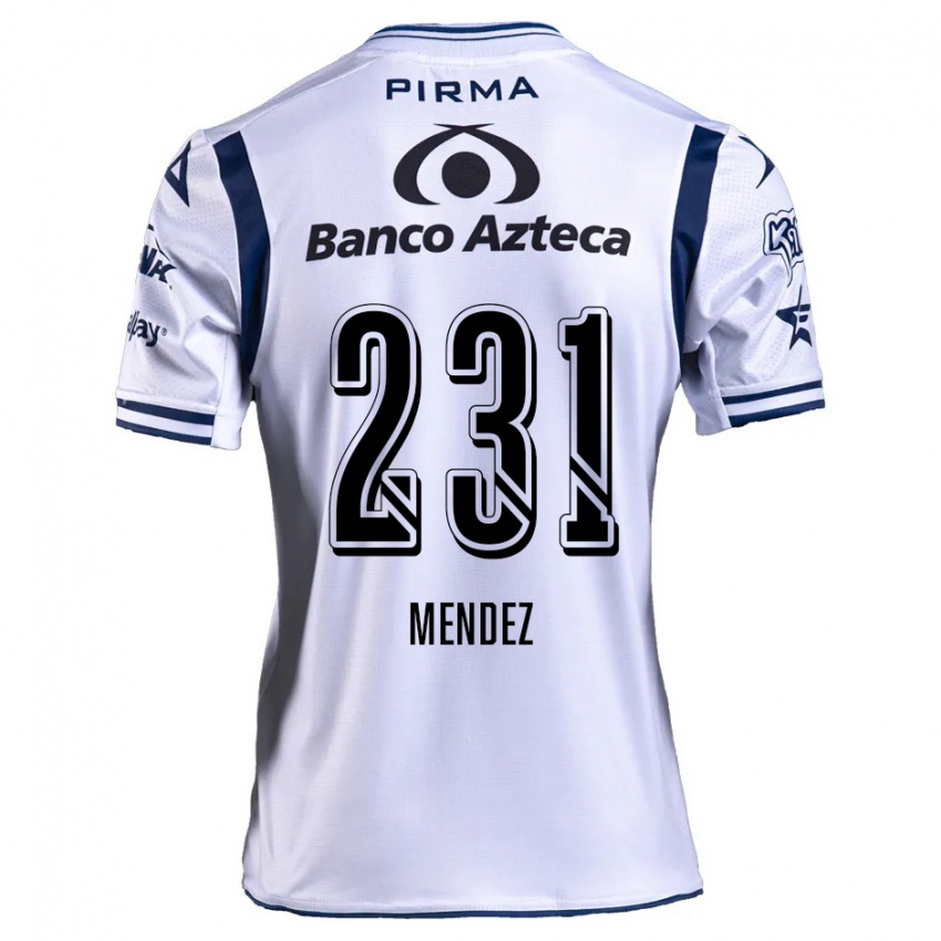 Kinder Alejandro Méndez #231 Weiß Marineblau Heimtrikot Trikot 2024/25 T-Shirt Österreich