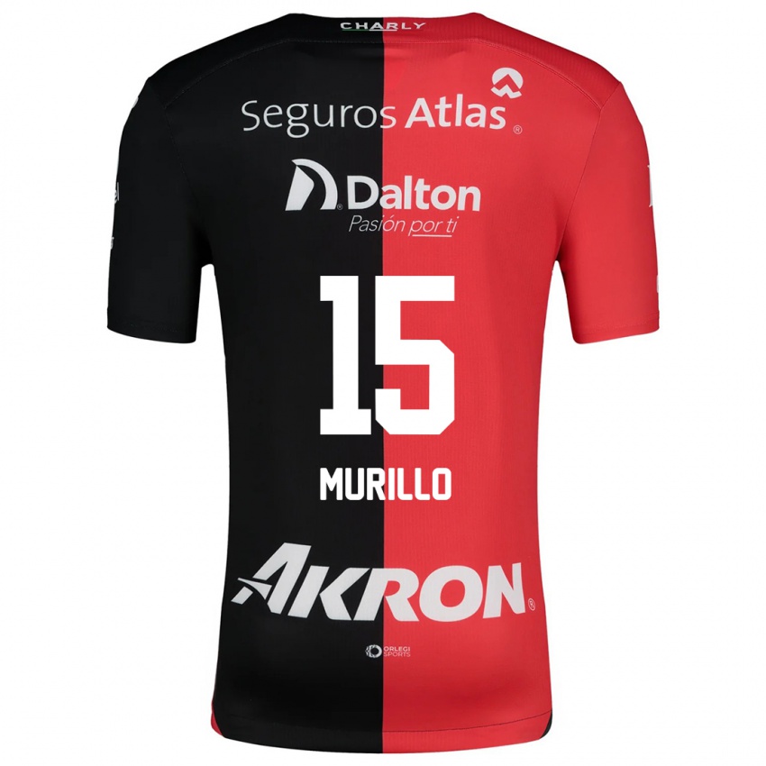 Kinder Jhon Murillo #15 Rot Schwarz Heimtrikot Trikot 2024/25 T-Shirt Österreich