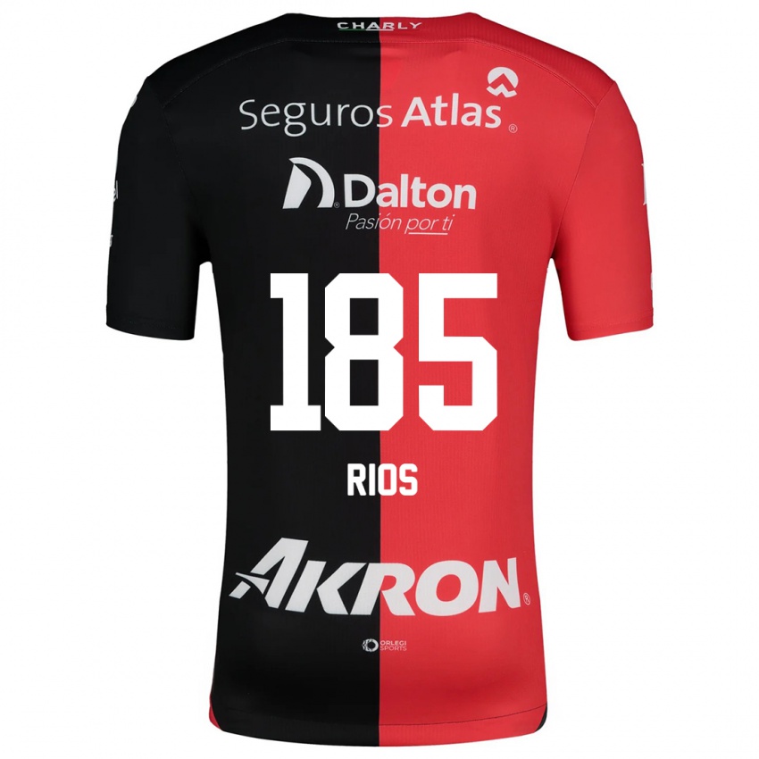 Kinder Víctor Ríos #185 Rot Schwarz Heimtrikot Trikot 2024/25 T-Shirt Österreich