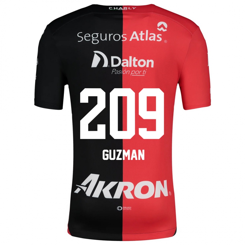 Kinder Jorge Guzmán #209 Rot Schwarz Heimtrikot Trikot 2024/25 T-Shirt Österreich