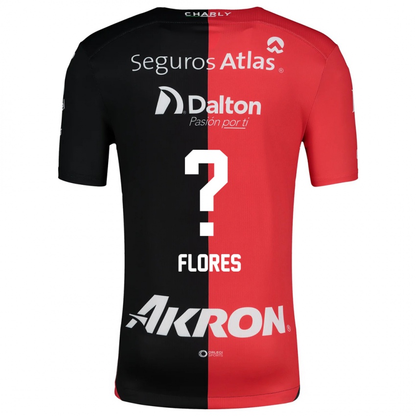 Kinder Luis Flores #0 Rot Schwarz Heimtrikot Trikot 2024/25 T-Shirt Österreich