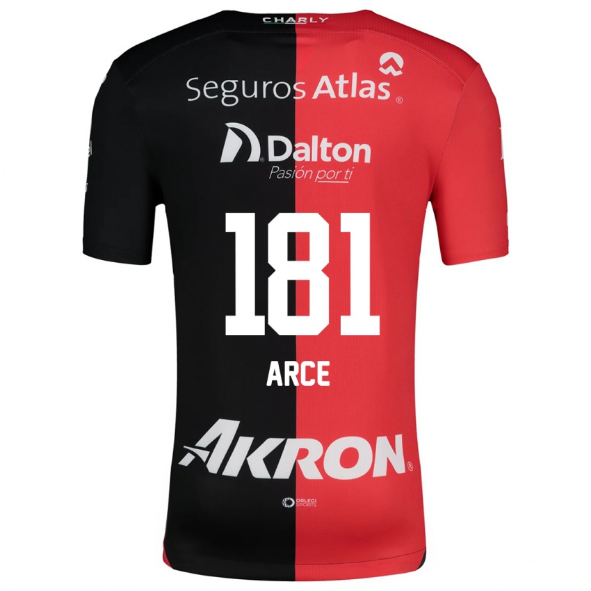 Kinder Edson Arce #181 Rot Schwarz Heimtrikot Trikot 2024/25 T-Shirt Österreich