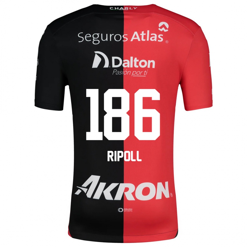 Kinder Alonso Ripoll #186 Rot Schwarz Heimtrikot Trikot 2024/25 T-Shirt Österreich