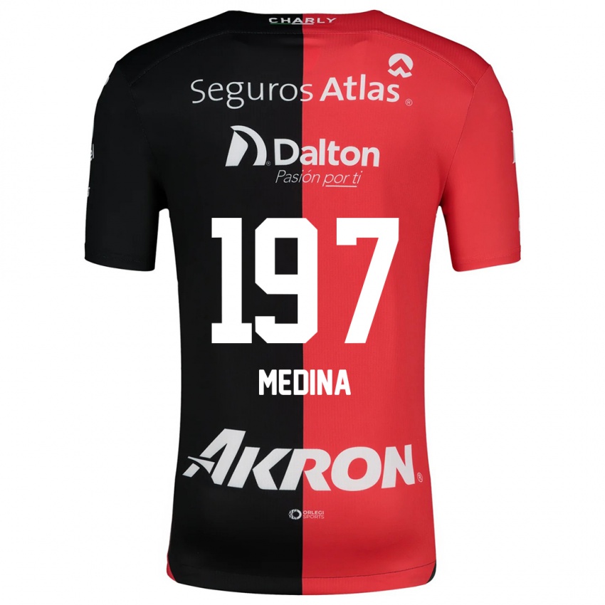 Kinder Héctor Medina #197 Rot Schwarz Heimtrikot Trikot 2024/25 T-Shirt Österreich