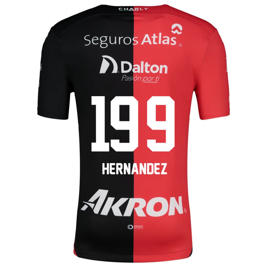 Kinder Sergio Hernández #199 Rot Schwarz Heimtrikot Trikot 2024/25 T-Shirt Österreich