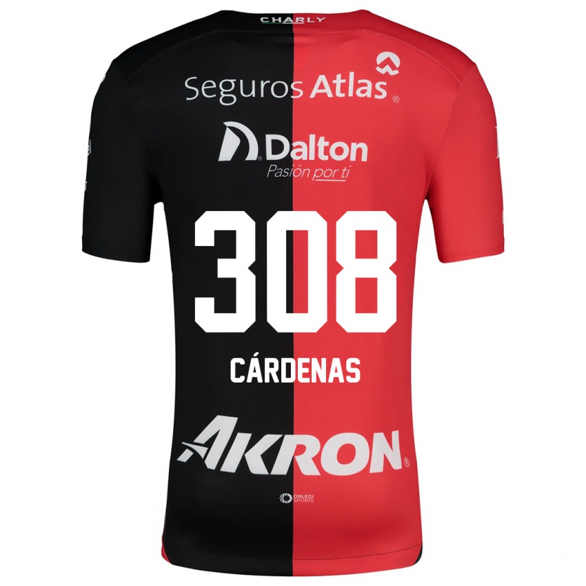 Kinder Rodrigo Cárdenas #308 Rot Schwarz Heimtrikot Trikot 2024/25 T-Shirt Österreich