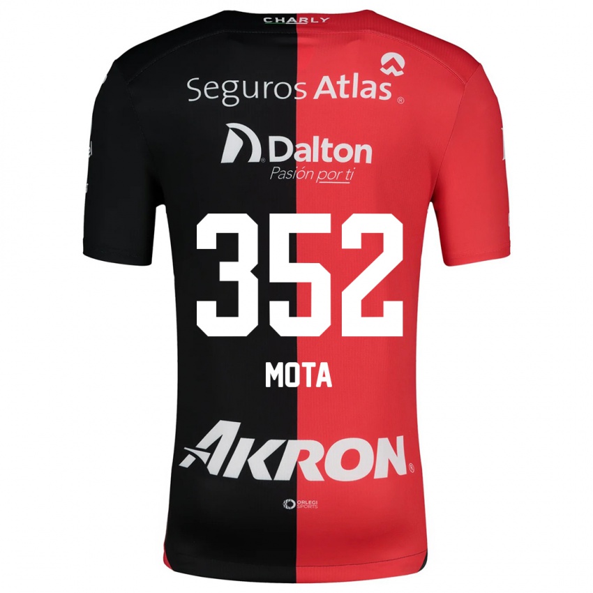 Kinder Noé Mota #352 Rot Schwarz Heimtrikot Trikot 2024/25 T-Shirt Österreich