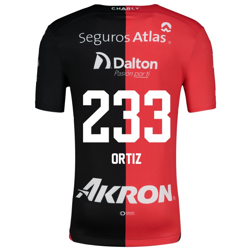 Kinder Brandon Ortiz #233 Rot Schwarz Heimtrikot Trikot 2024/25 T-Shirt Österreich