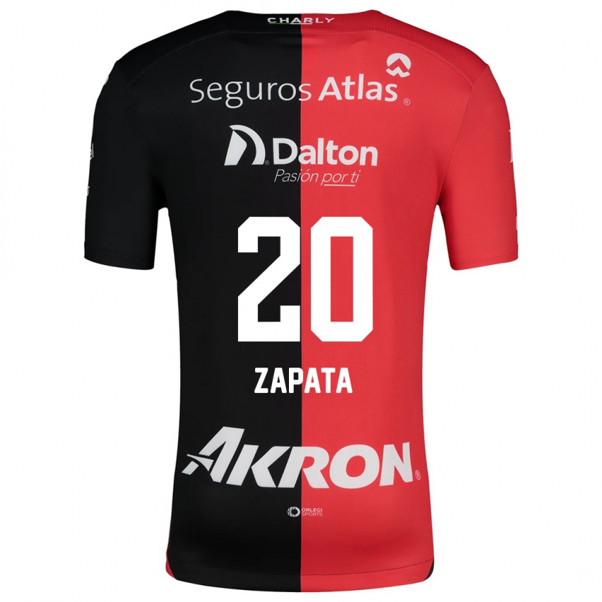 Kinder Juan Zapata #20 Rot Schwarz Heimtrikot Trikot 2024/25 T-Shirt Österreich