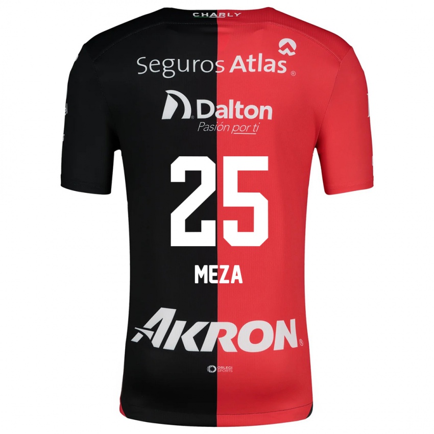 Kinder Daniela Meza #25 Rot Schwarz Heimtrikot Trikot 2024/25 T-Shirt Österreich