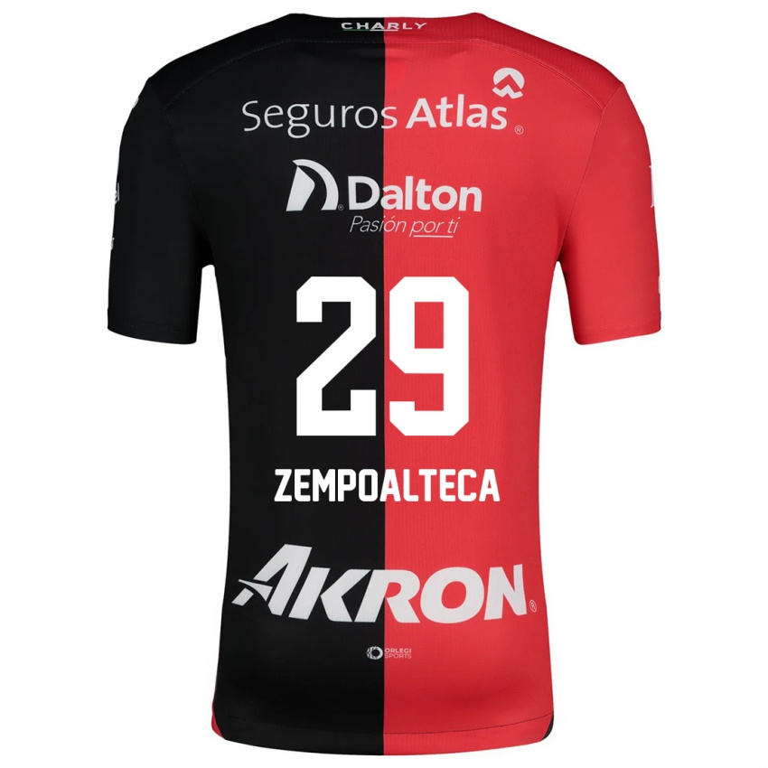 Kinder Karla Zempoalteca #29 Rot Schwarz Heimtrikot Trikot 2024/25 T-Shirt Österreich