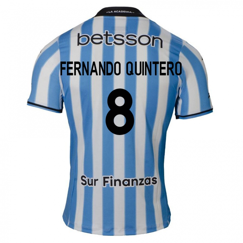 Kinder Juan Fernando Quintero #8 Blau Weiß Schwarz Heimtrikot Trikot 2024/25 T-Shirt Österreich