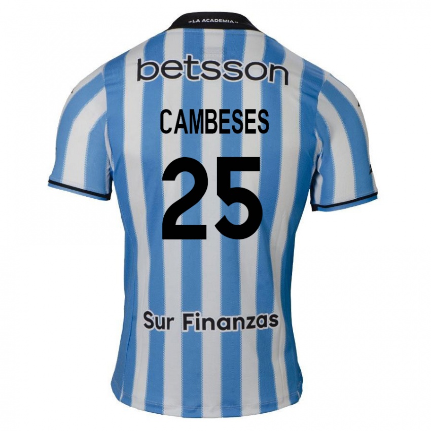 Kinder Facundo Cambeses #25 Blau Weiß Schwarz Heimtrikot Trikot 2024/25 T-Shirt Österreich