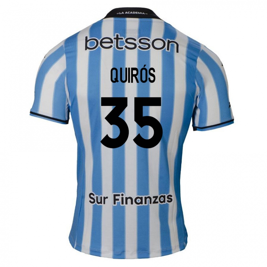 Kinder Santiago Quirós #35 Blau Weiß Schwarz Heimtrikot Trikot 2024/25 T-Shirt Österreich