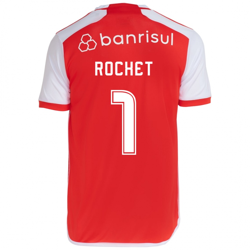 Kinder Sergio Rochet #1 Rot-Weiss Heimtrikot Trikot 2024/25 T-Shirt Österreich