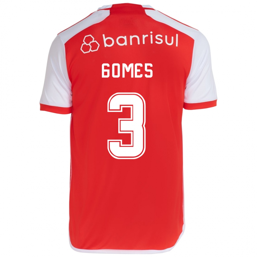 Kinder Igor Gomes #3 Rot-Weiss Heimtrikot Trikot 2024/25 T-Shirt Österreich