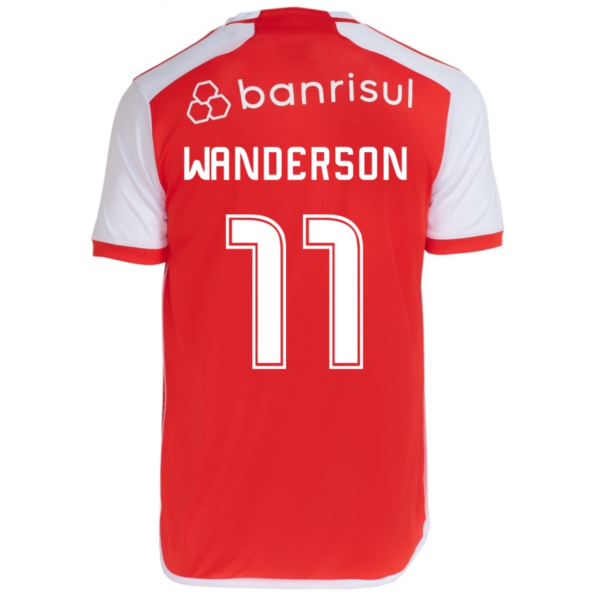 Kinder Wanderson #11 Rot-Weiss Heimtrikot Trikot 2024/25 T-Shirt Österreich