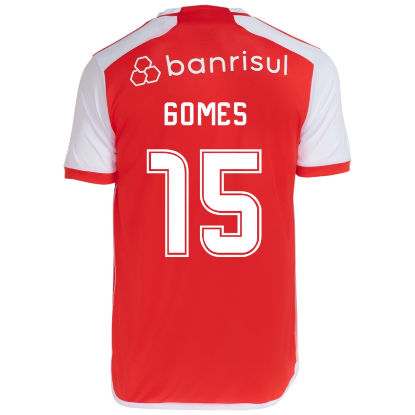 Kinder Bruno Gomes #15 Rot-Weiss Heimtrikot Trikot 2024/25 T-Shirt Österreich