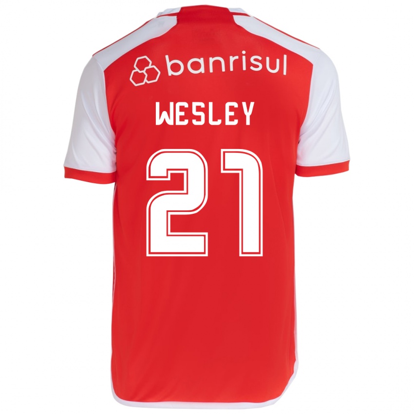 Kinder Wesley #21 Rot-Weiss Heimtrikot Trikot 2024/25 T-Shirt Österreich