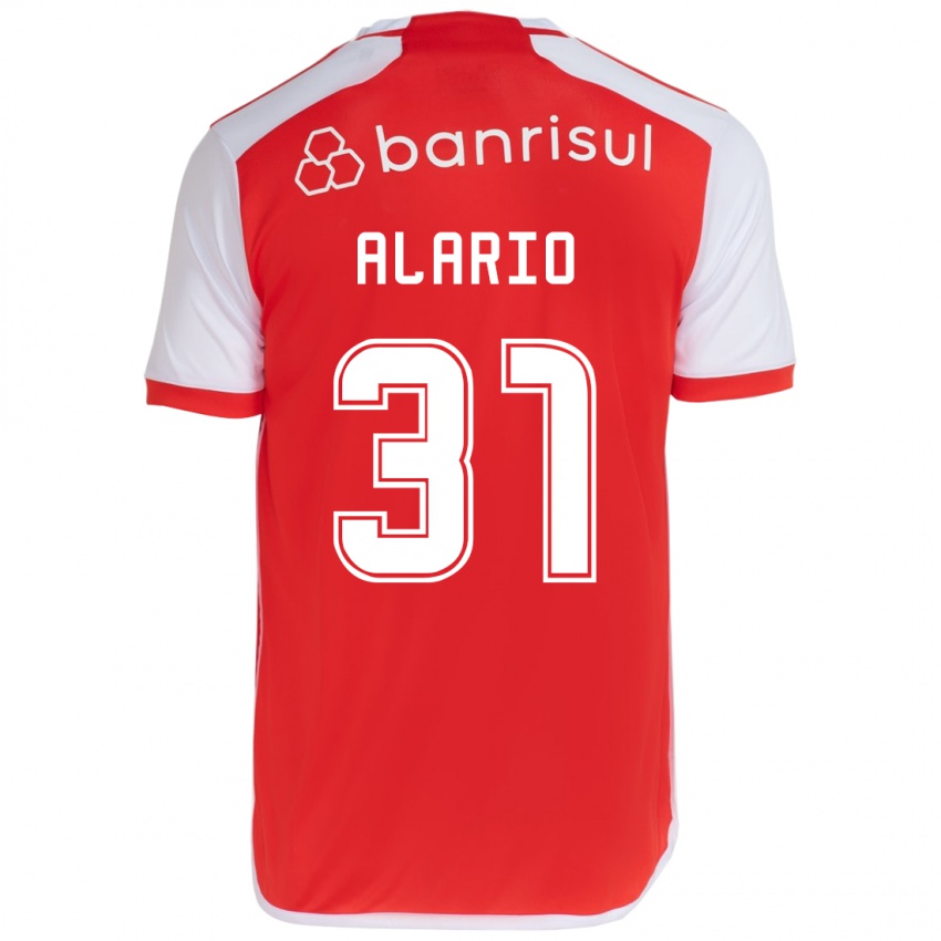 Kinder Lucas Alario #31 Rot-Weiss Heimtrikot Trikot 2024/25 T-Shirt Österreich