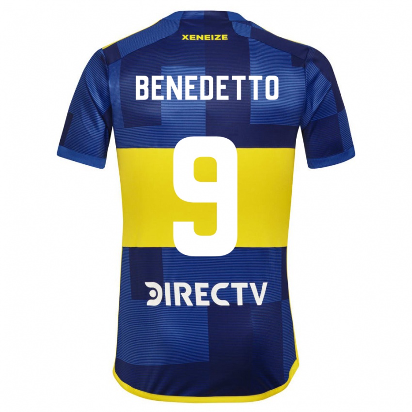 Kinder Dario Benedetto #9 Blau Gelb Heimtrikot Trikot 2024/25 T-Shirt Österreich