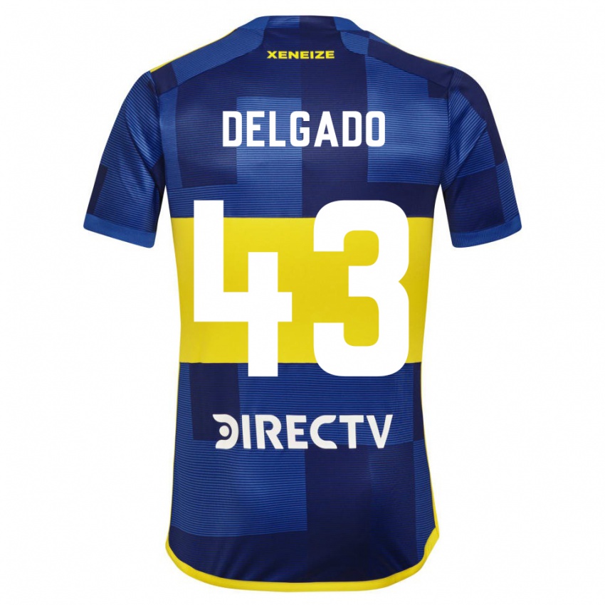 Kinder Milton Delgado #43 Blau Gelb Heimtrikot Trikot 2024/25 T-Shirt Österreich