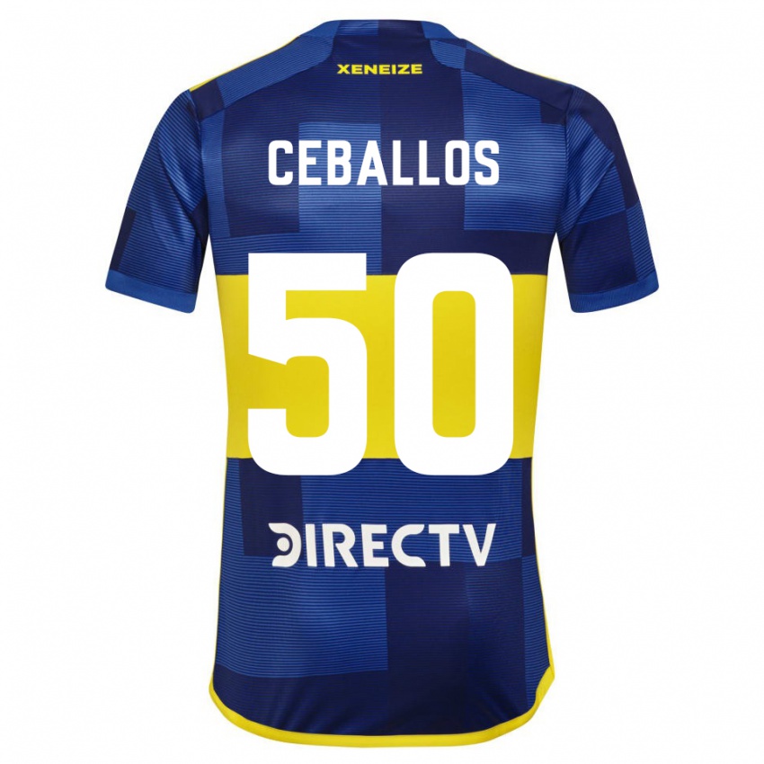 Kinder Julián Ceballos #50 Blau Gelb Heimtrikot Trikot 2024/25 T-Shirt Österreich