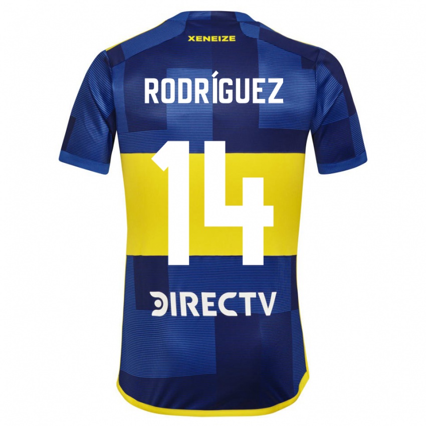 Kinder Isaías Rodríguez #14 Blau Gelb Heimtrikot Trikot 2024/25 T-Shirt Österreich