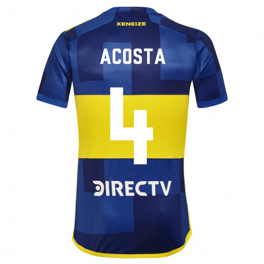 Kinder Natan Acosta #4 Blau Gelb Heimtrikot Trikot 2024/25 T-Shirt Österreich