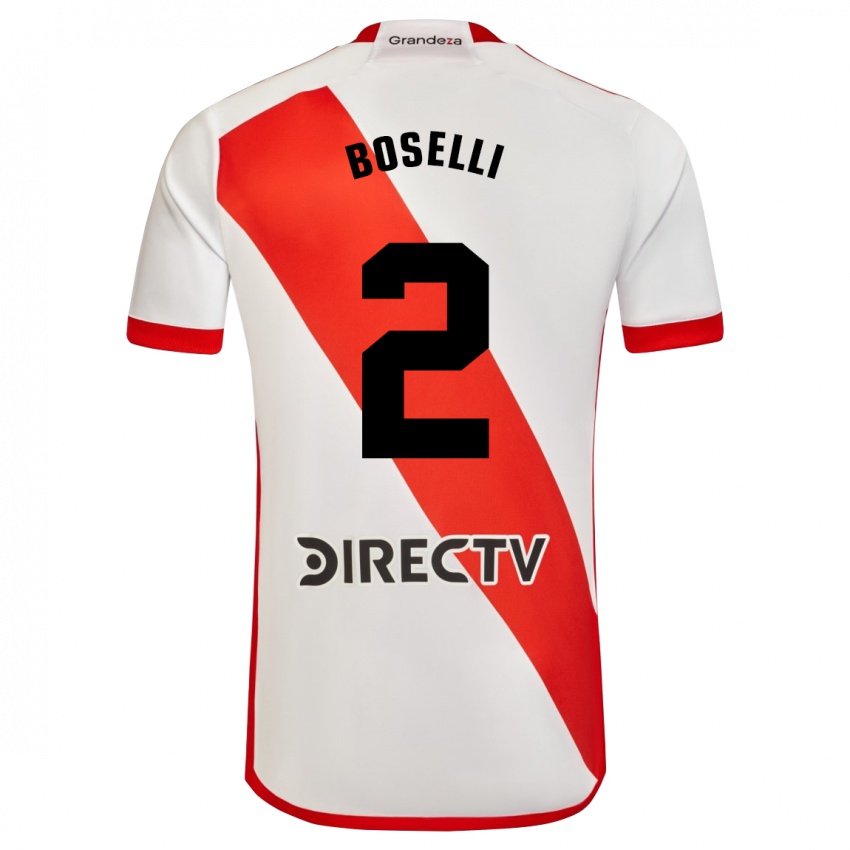 Kinder Sebastián Boselli #2 Weiß Rot Heimtrikot Trikot 2024/25 T-Shirt Österreich