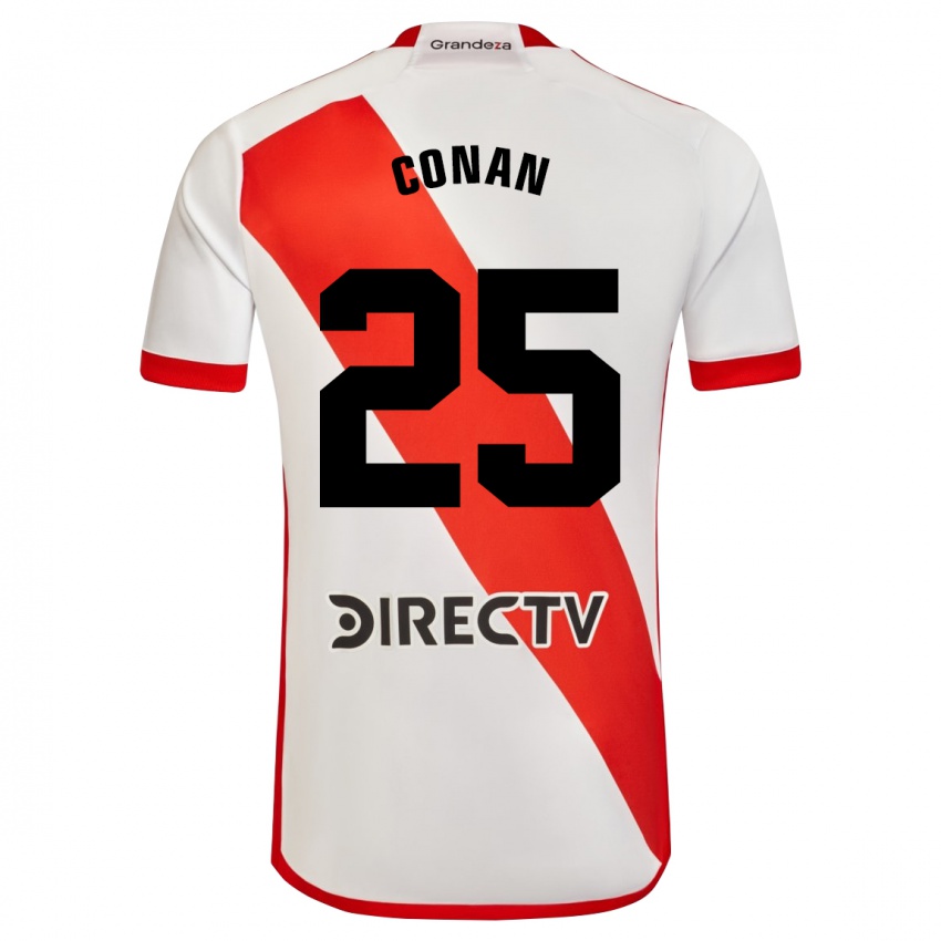 Kinder Conan Ledesma #25 Weiß Rot Heimtrikot Trikot 2024/25 T-Shirt Österreich