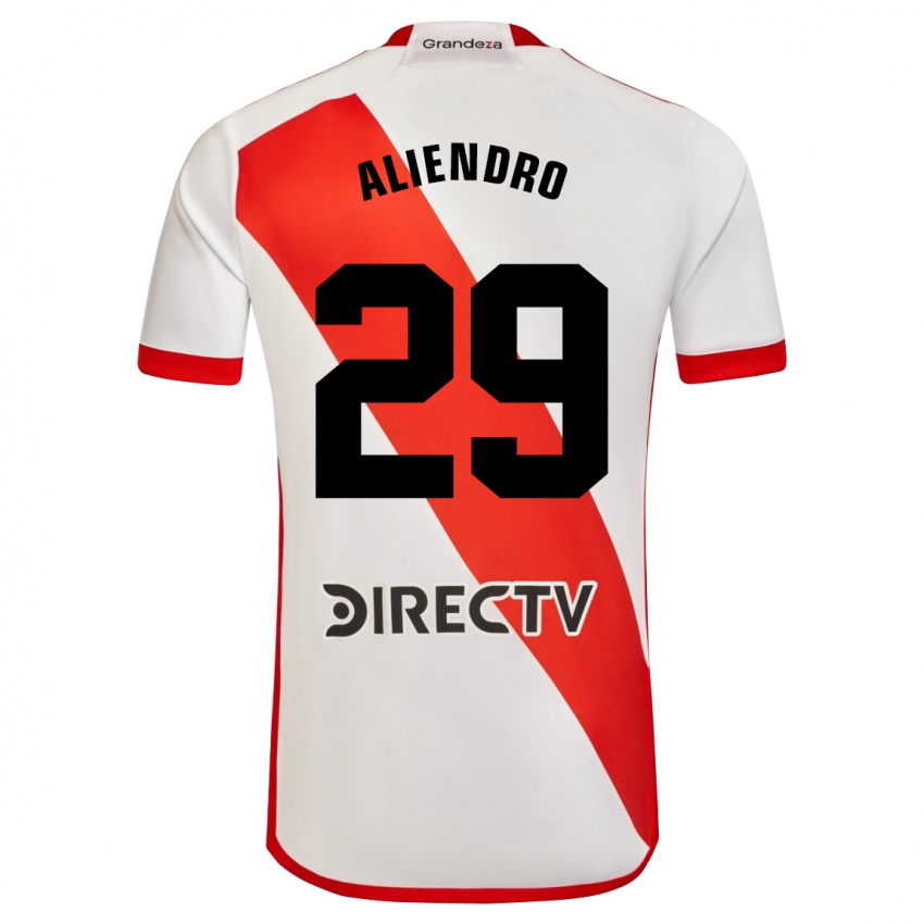 Kinder Rodrigo Aliendro #29 Weiß Rot Heimtrikot Trikot 2024/25 T-Shirt Österreich