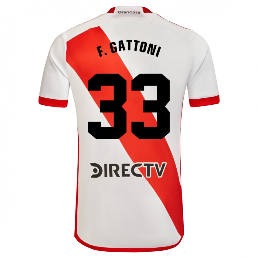 Kinder Federico Gattoni #33 Weiß Rot Heimtrikot Trikot 2024/25 T-Shirt Österreich