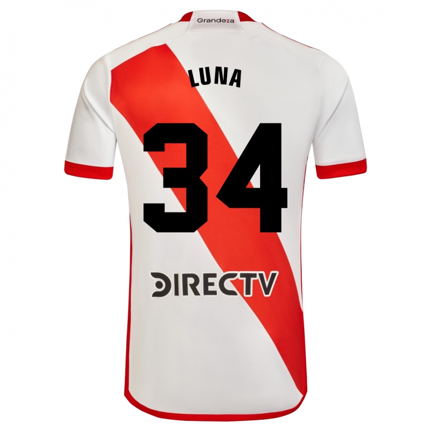 Kinder Jonás Luna #34 Weiß Rot Heimtrikot Trikot 2024/25 T-Shirt Österreich